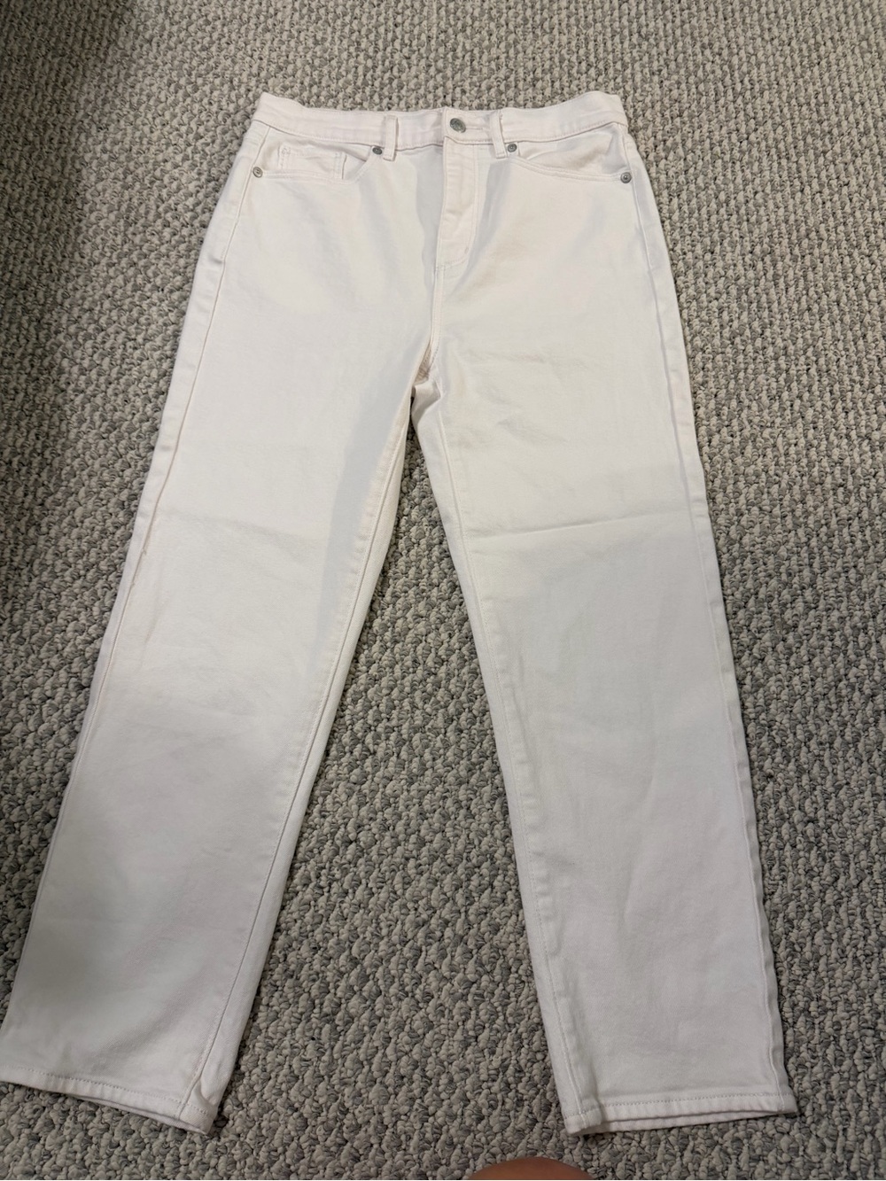 LOFT White Ankle Straight-Leg Jeans
